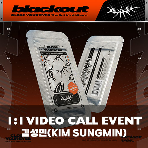 [Kim Sung-min][12/20 Video Call] CLOSE YOUR EYES The 3rd Mini Album [blackout] (ticket ver.)
